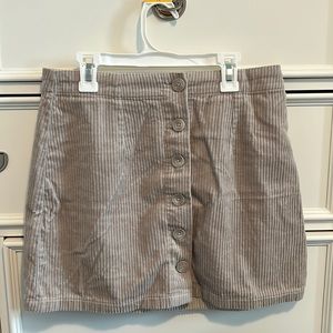Forever 21 corduroy beige skirt with buttons